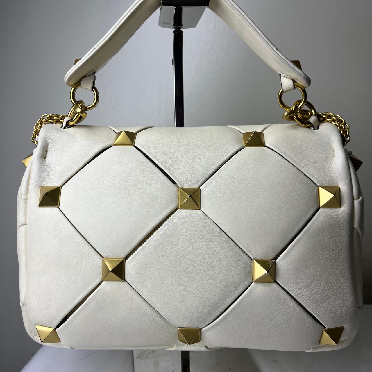 Valentino White Roman Stud Large