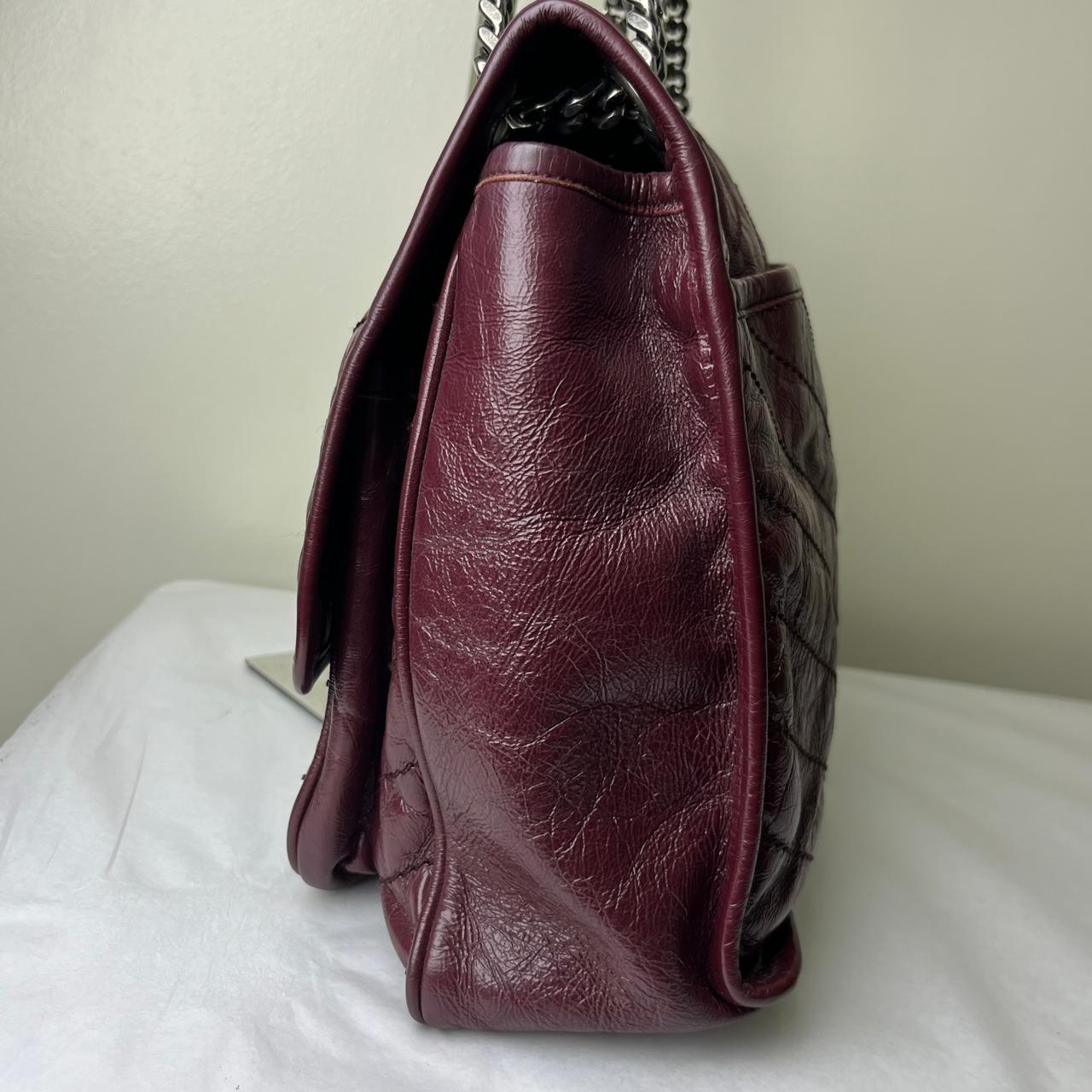 YSL Niki Chain Flap Maroon