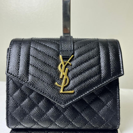 YSL	Envelope Small Wallet Black