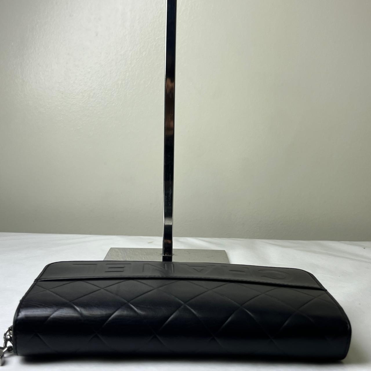 Chanel Long Black Leather Wallet