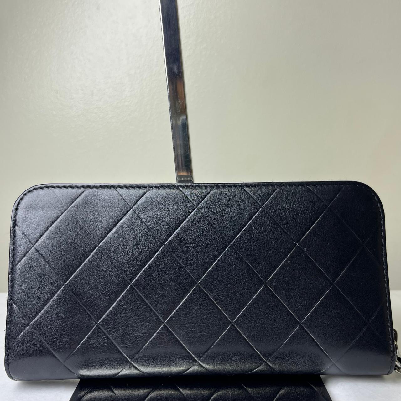 Chanel Long Black Leather Wallet