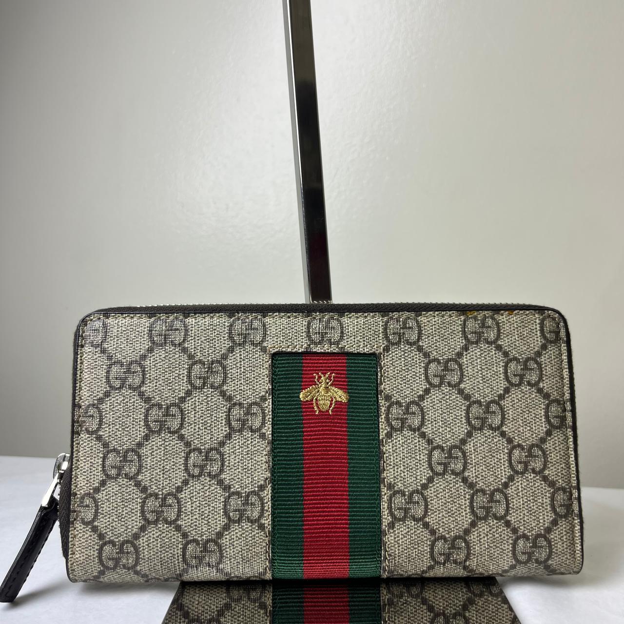 Gucci Bee Web Zippy Wallet