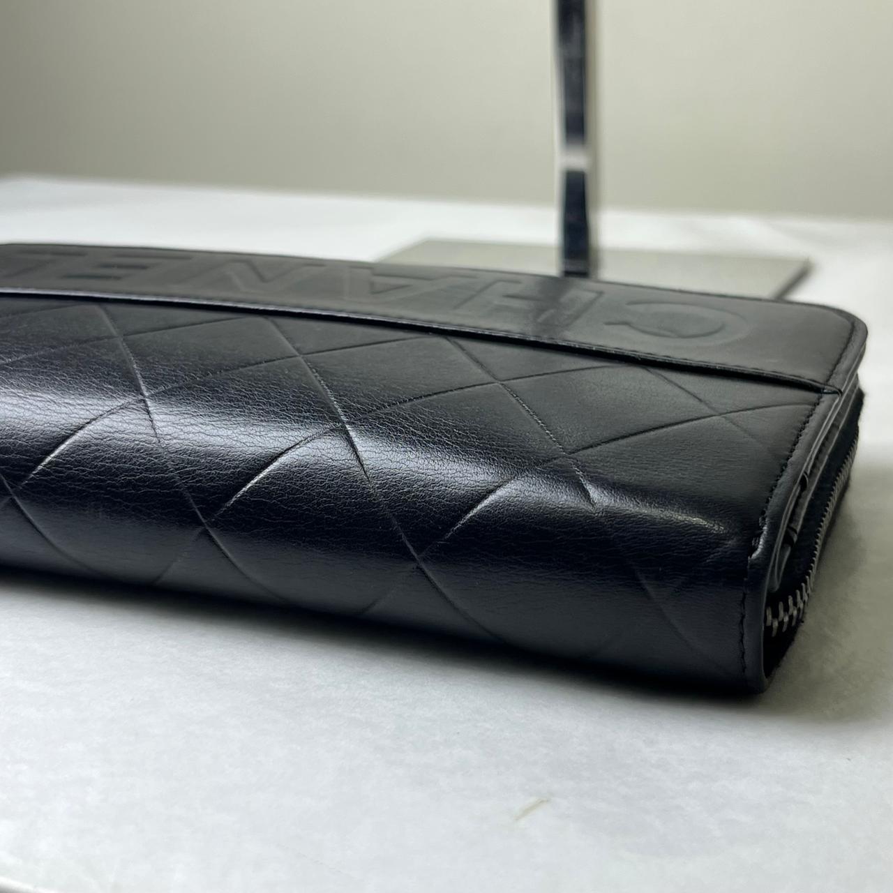 Chanel Long Black Leather Wallet