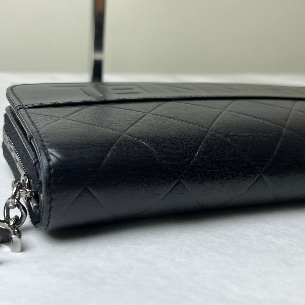 Chanel Long Black Leather Wallet