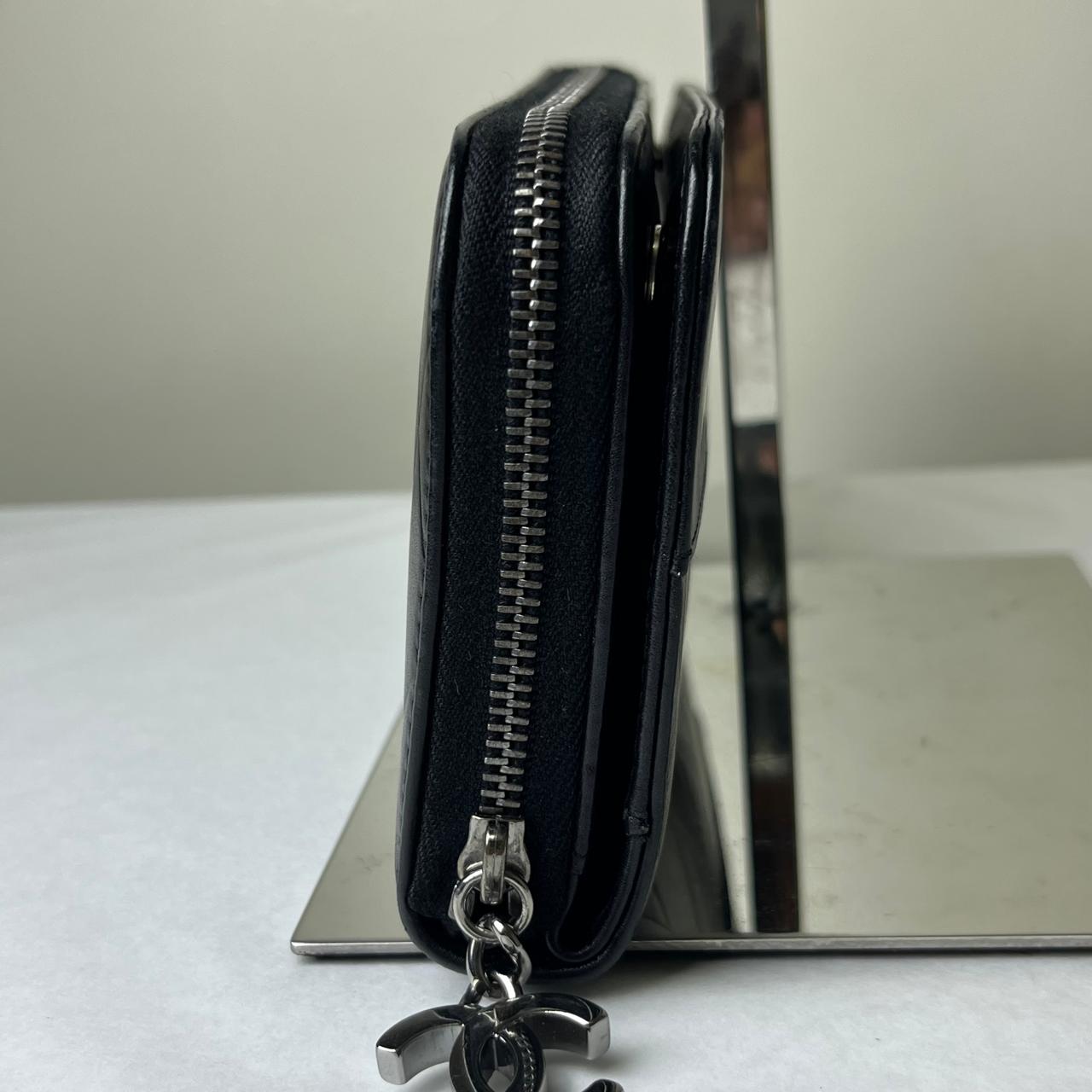 Chanel Long Black Leather Wallet