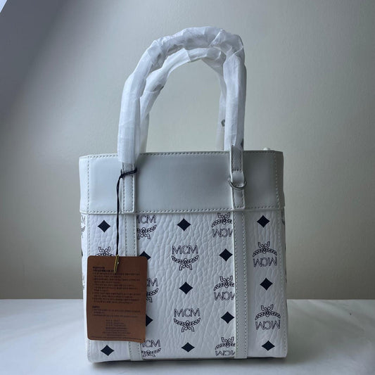 MCM Aren Shopper Mini Bag - White