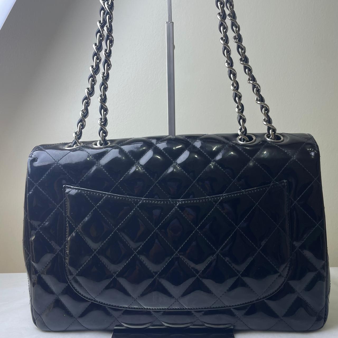 Chanel Classic Jumbo Flap Patent - Black