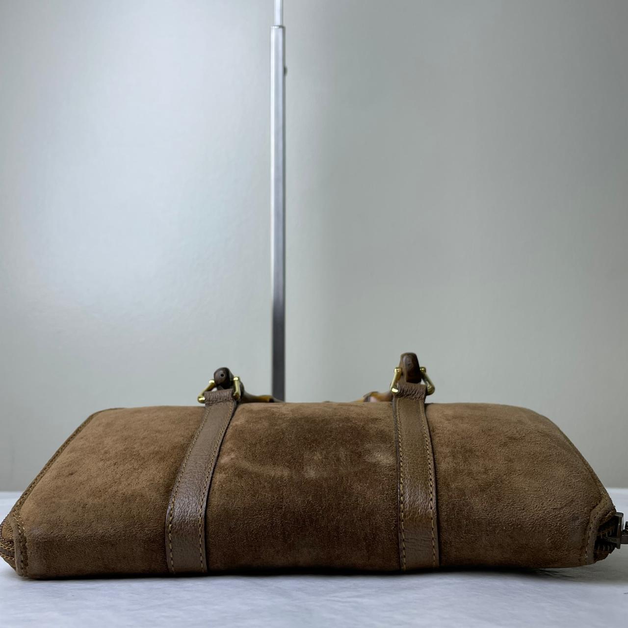 Gucci Bamboo Suede Wallet Shoulder bag - Brown