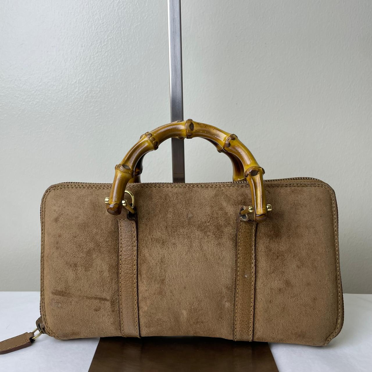 Gucci Bamboo Suede Wallet Shoulder bag - Brown