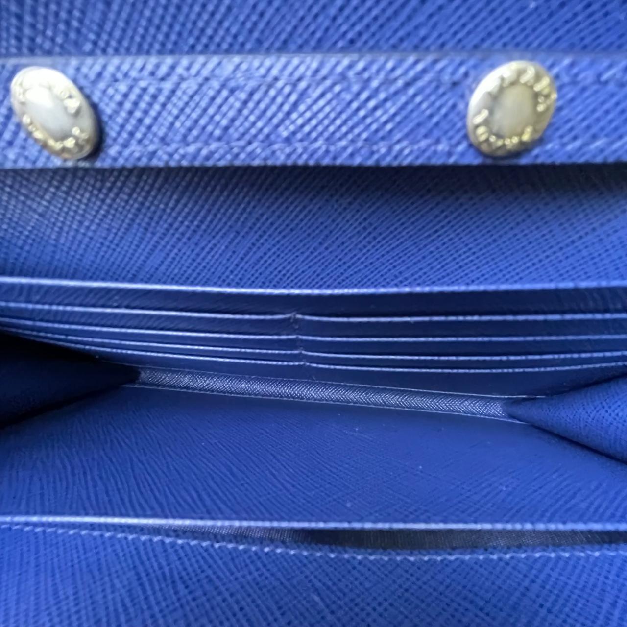 Prada Brandnew Saffiano Lock Chain Wallet - Blue