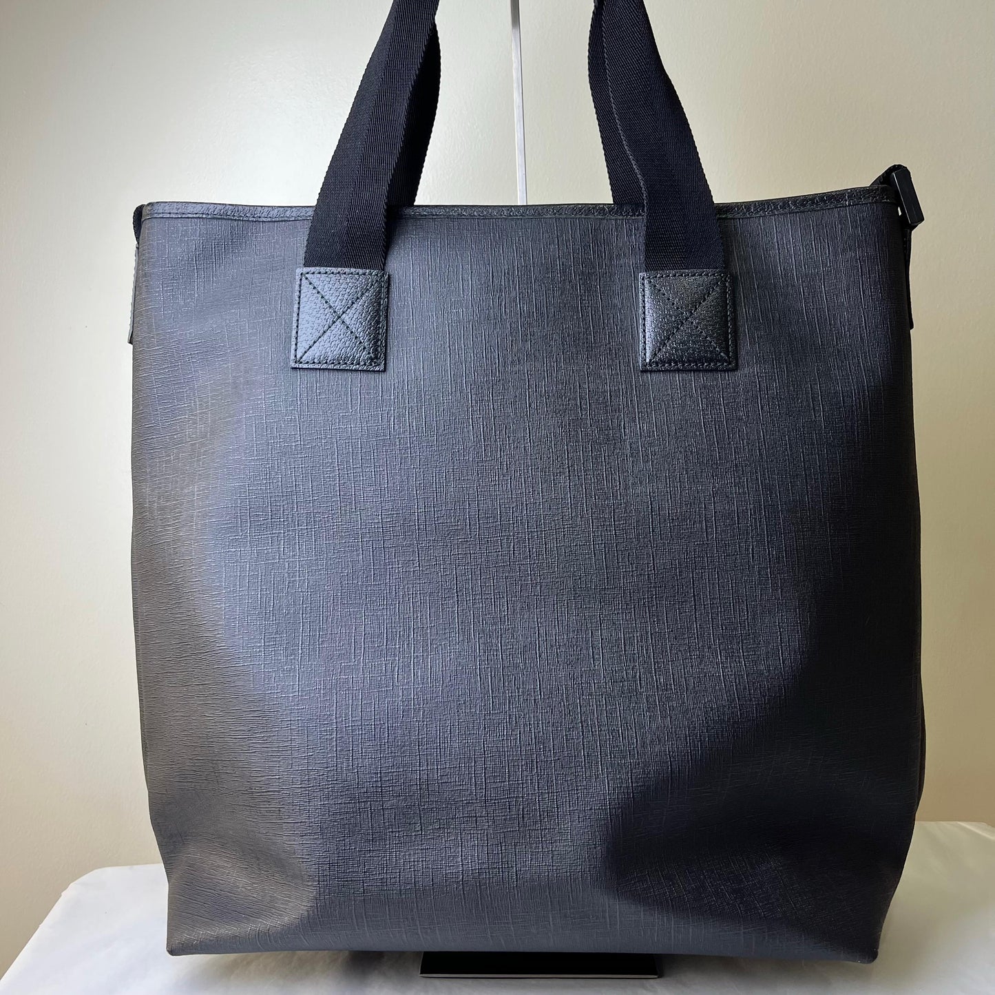 Gucci PVC Tote and Shoulder Bag - Black