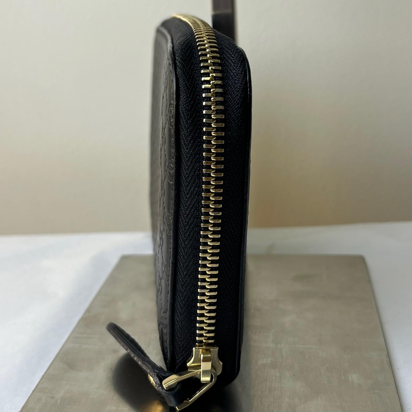 Gucci Micro Guccissima Leather Long Wallet - Black