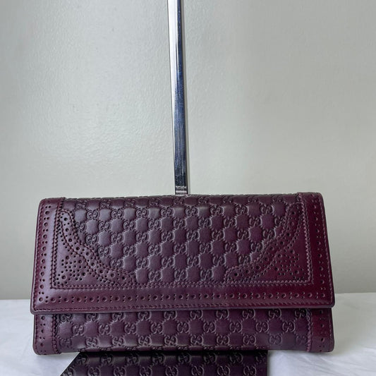 Gucci Guccissima Wallet Maroon