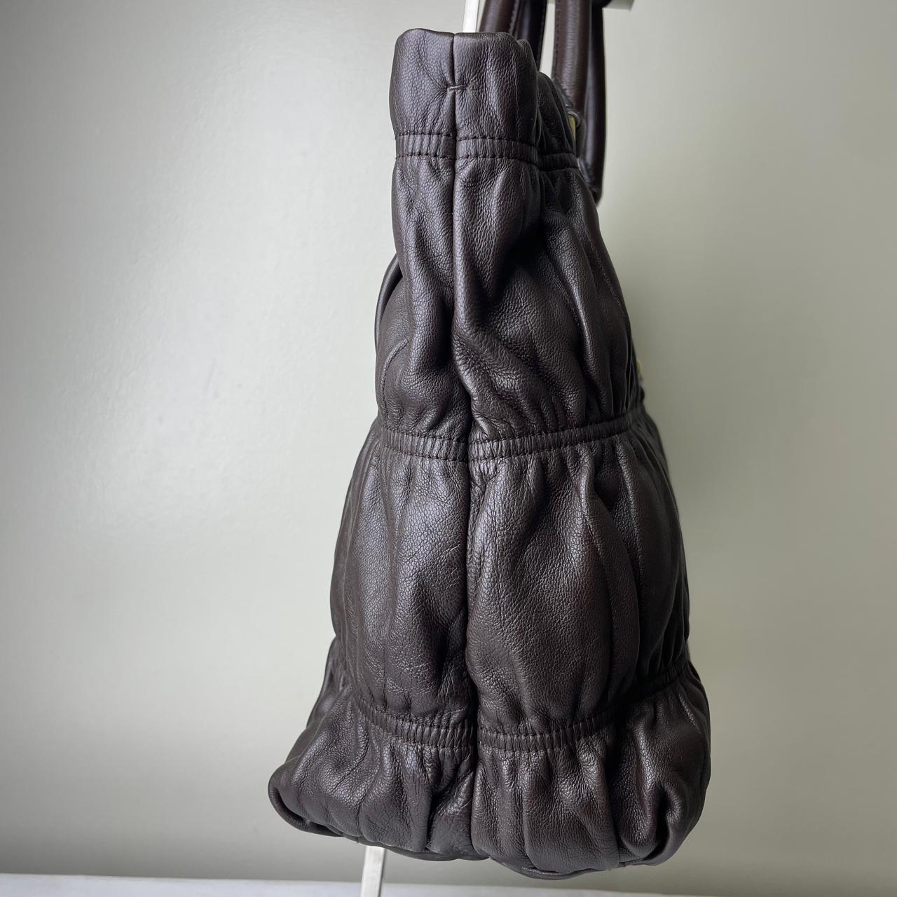 Prada Nappa Gaufre Dark Brown