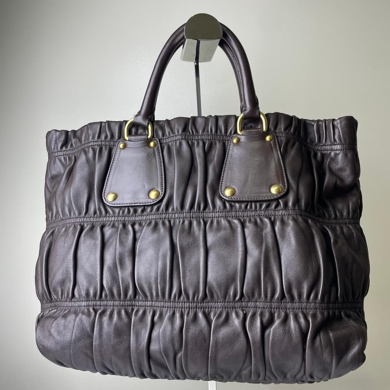 Prada Nappa Gaufre Dark Brown