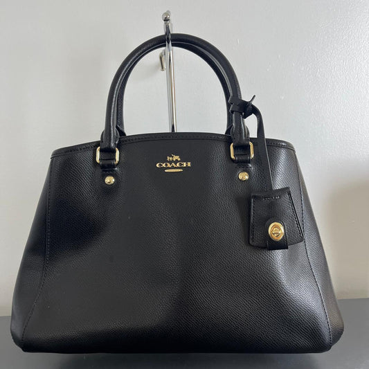 Coach  Leather 2 Way Black Bag