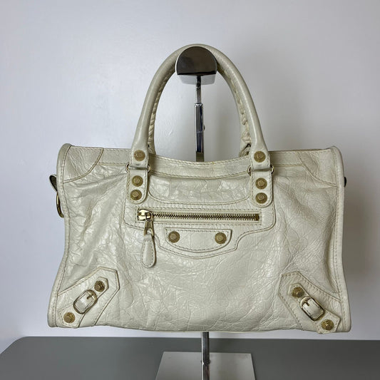 Balenciaga City Medium Off White