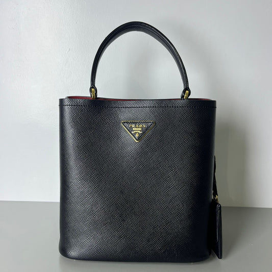 Prada Bucket Top Handle Black
