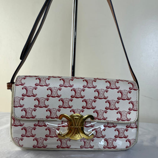 Celine White Triomphe Claude