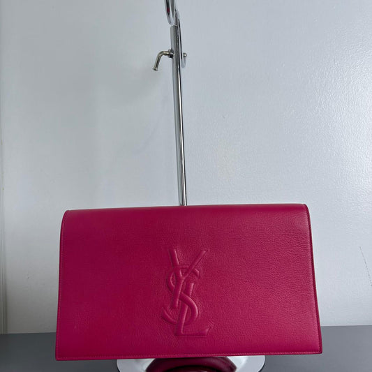 YSL  Belle de Jour Clutch Fuschia