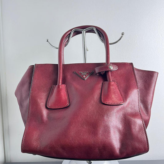 Prada Glace Twin Pocket 2-way Red