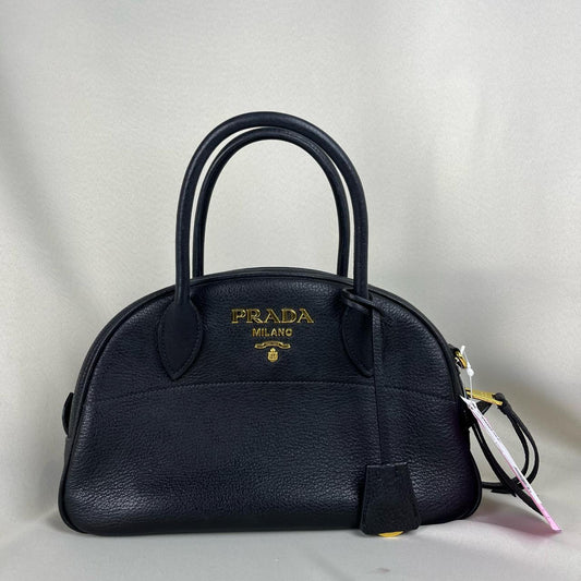 Prada Vitello Daino Black Leather