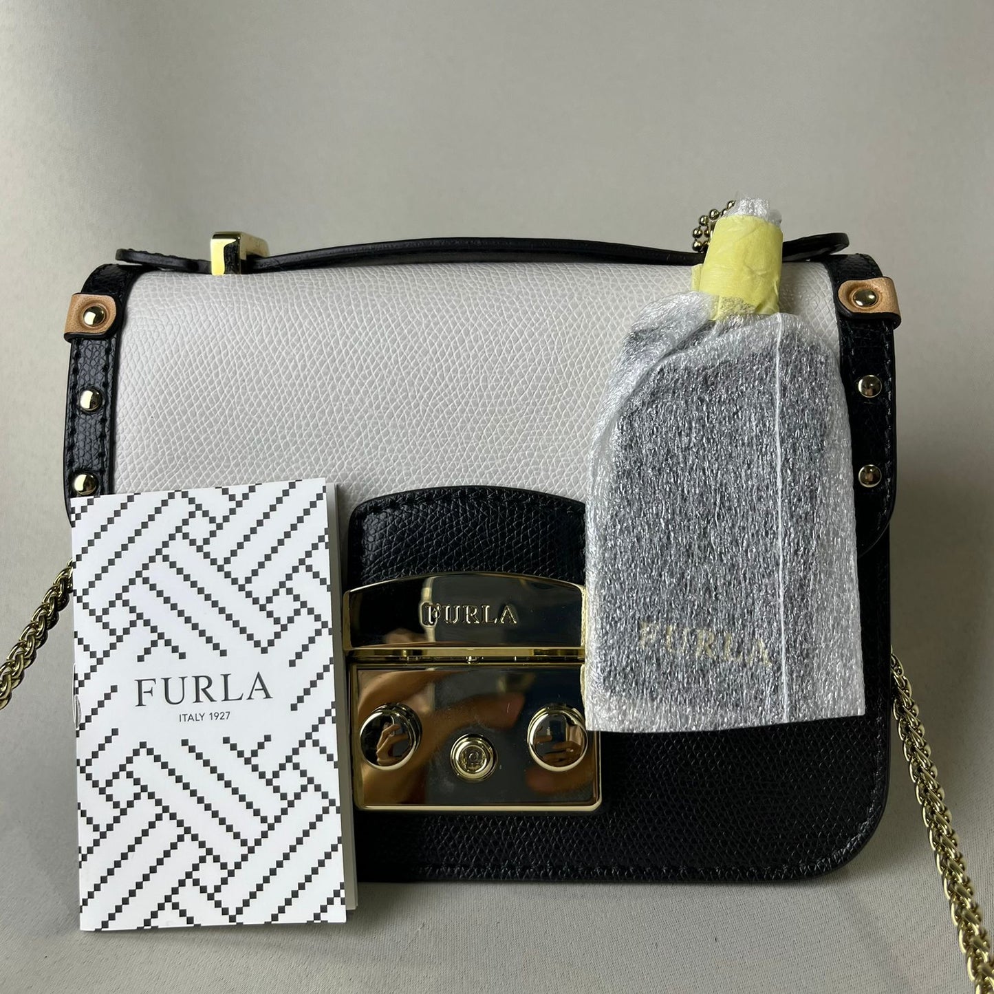 Furla  Metropolis Crossbody Black and White Brand New