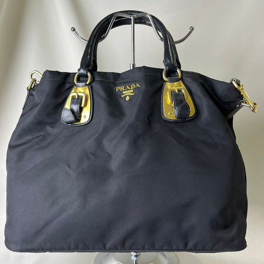Prada  Nylon 2-way Tote Bag Black