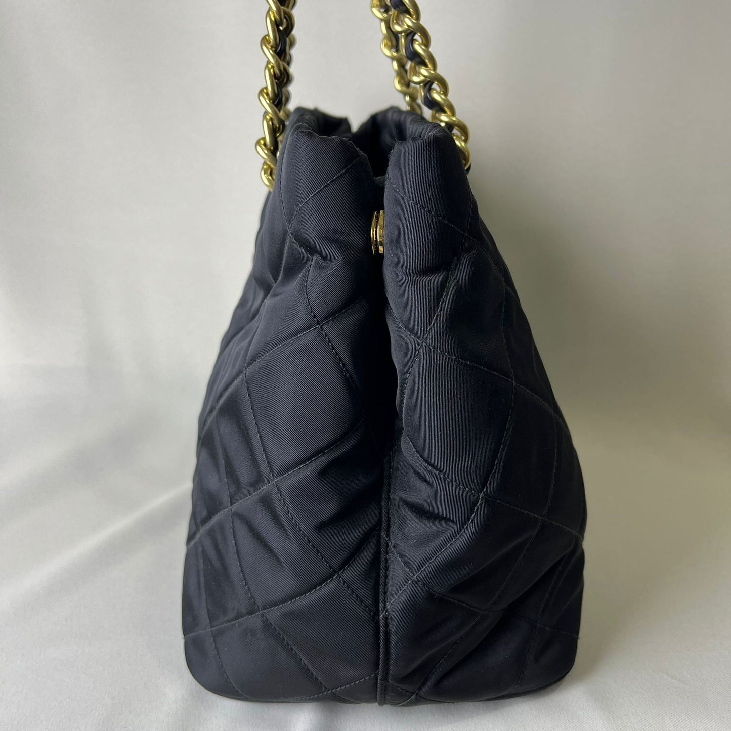 Prada Nylon Tote with Gold Hardware