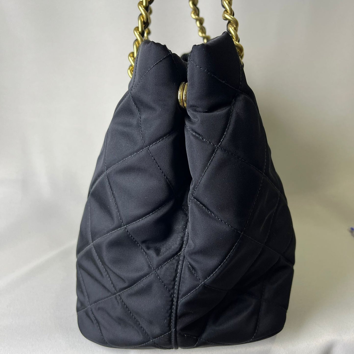 Prada Nylon Tote with Gold Hardware