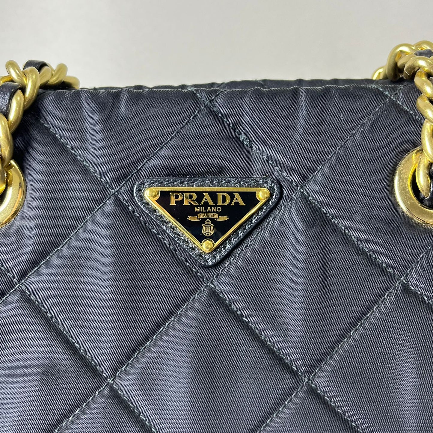 Prada Nylon Tote with Gold Hardware