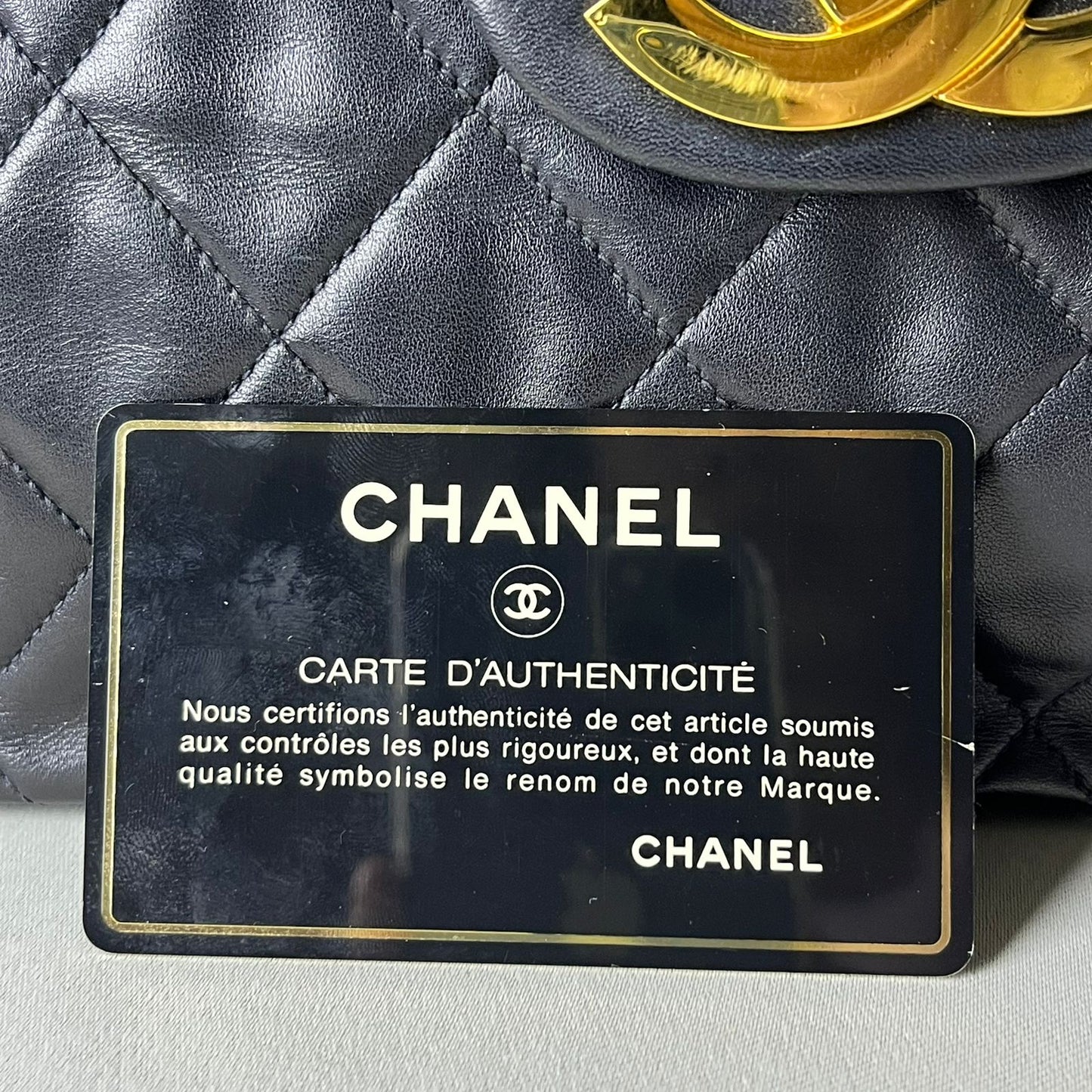 Chanel  Black Maxi Lambskin Flap