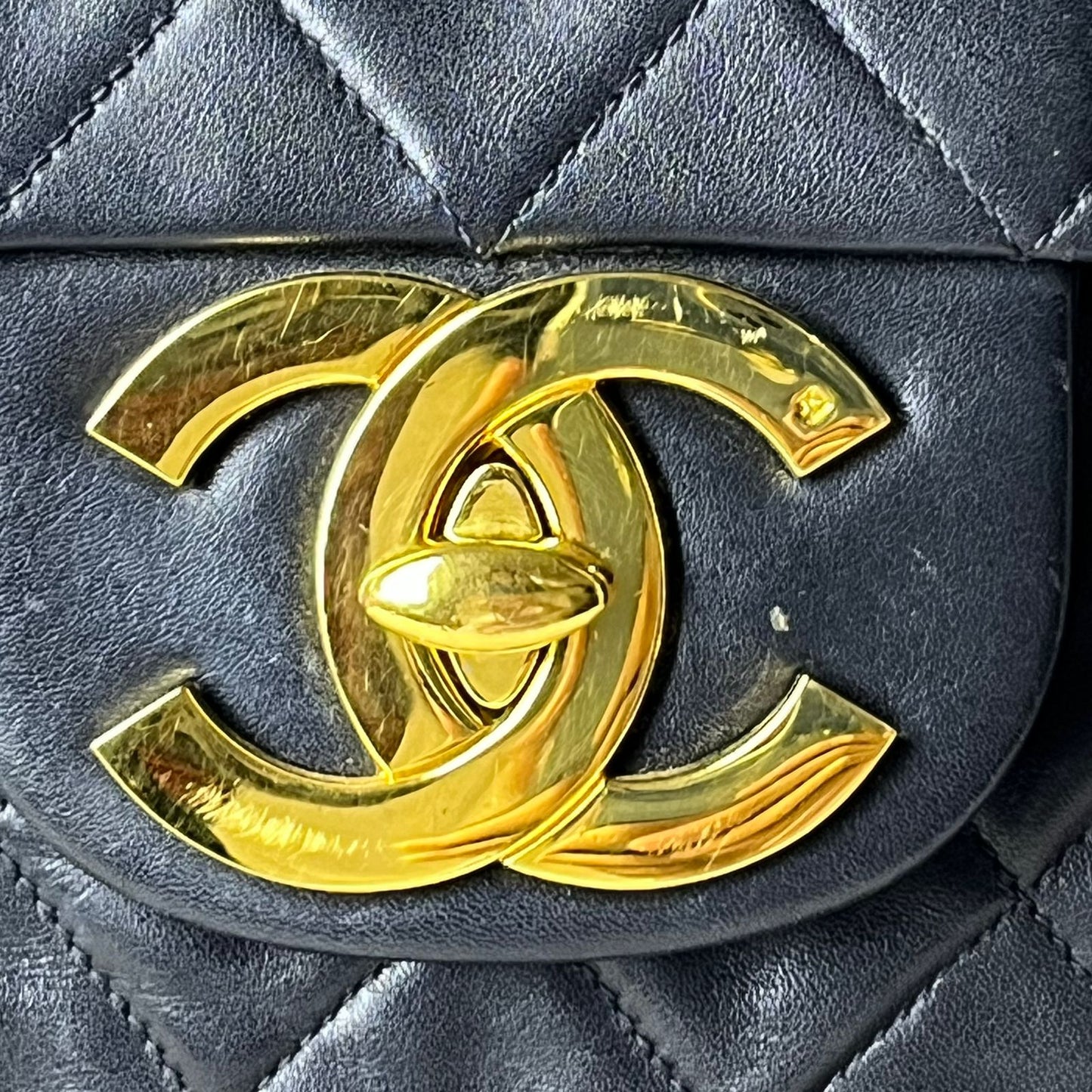 Chanel  Black Maxi Lambskin Flap