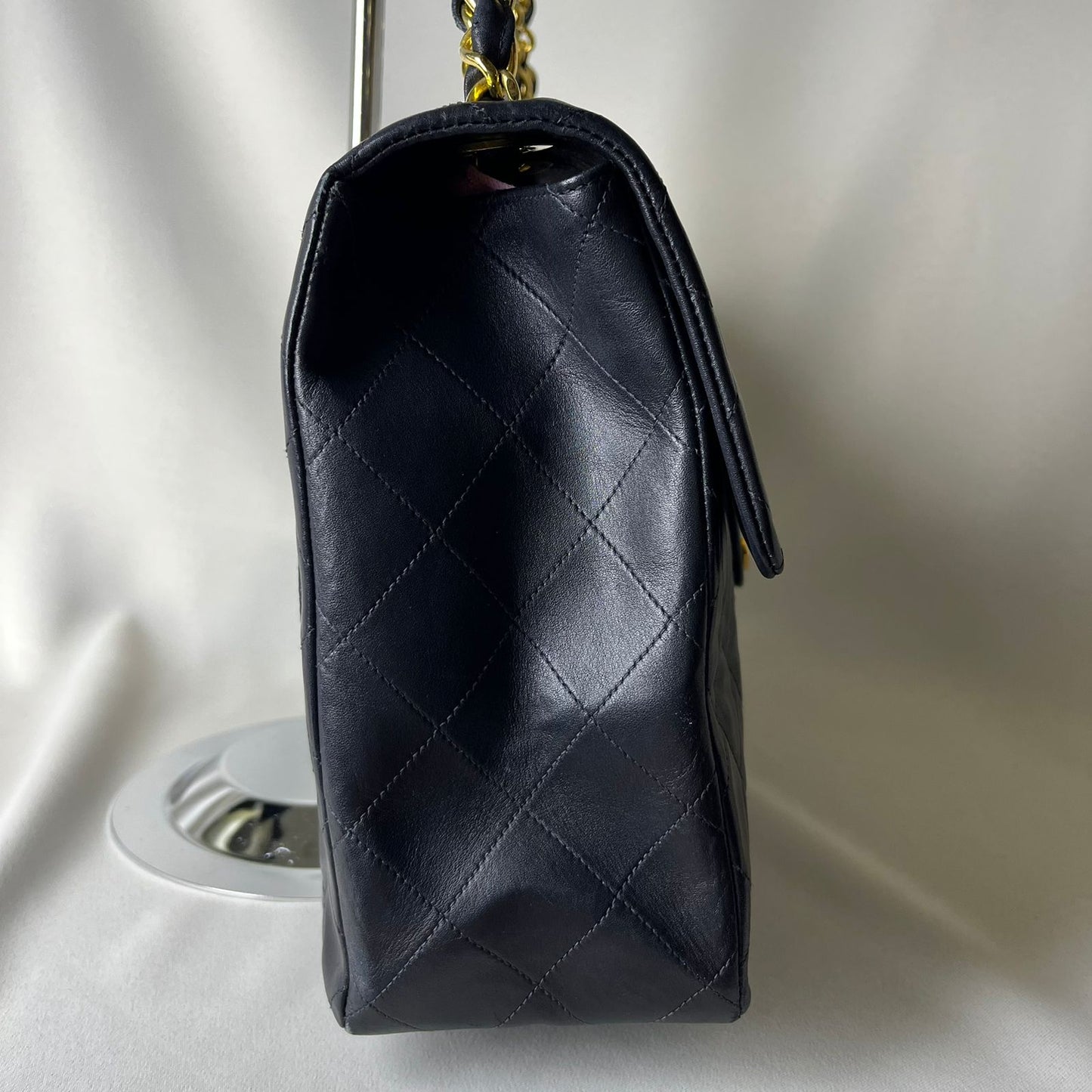 Chanel  Black Maxi Lambskin Flap