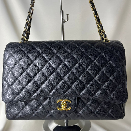 Chanel  Double Flap Maxi Black