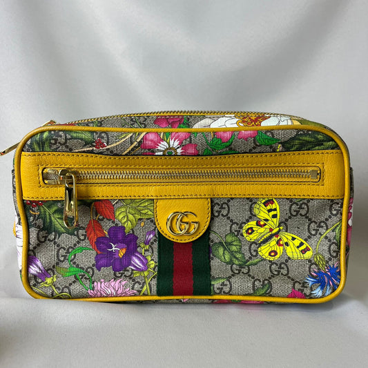 Gucci  GG Supreme Flora Ophida Belt Bag Yellow