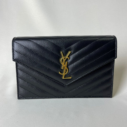 YSL	Kate Envelope Chain Black