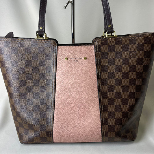 Louis Vuitton	Jersey Tote Damier Ebene with Pink