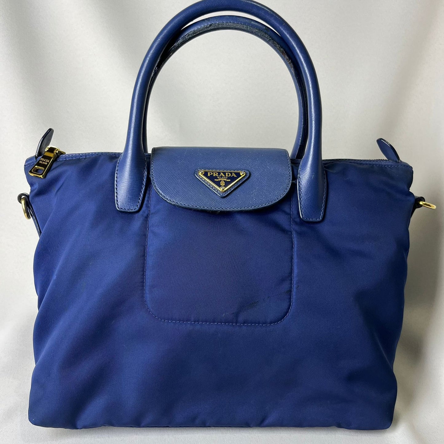 Prada 2-way Tote Blue