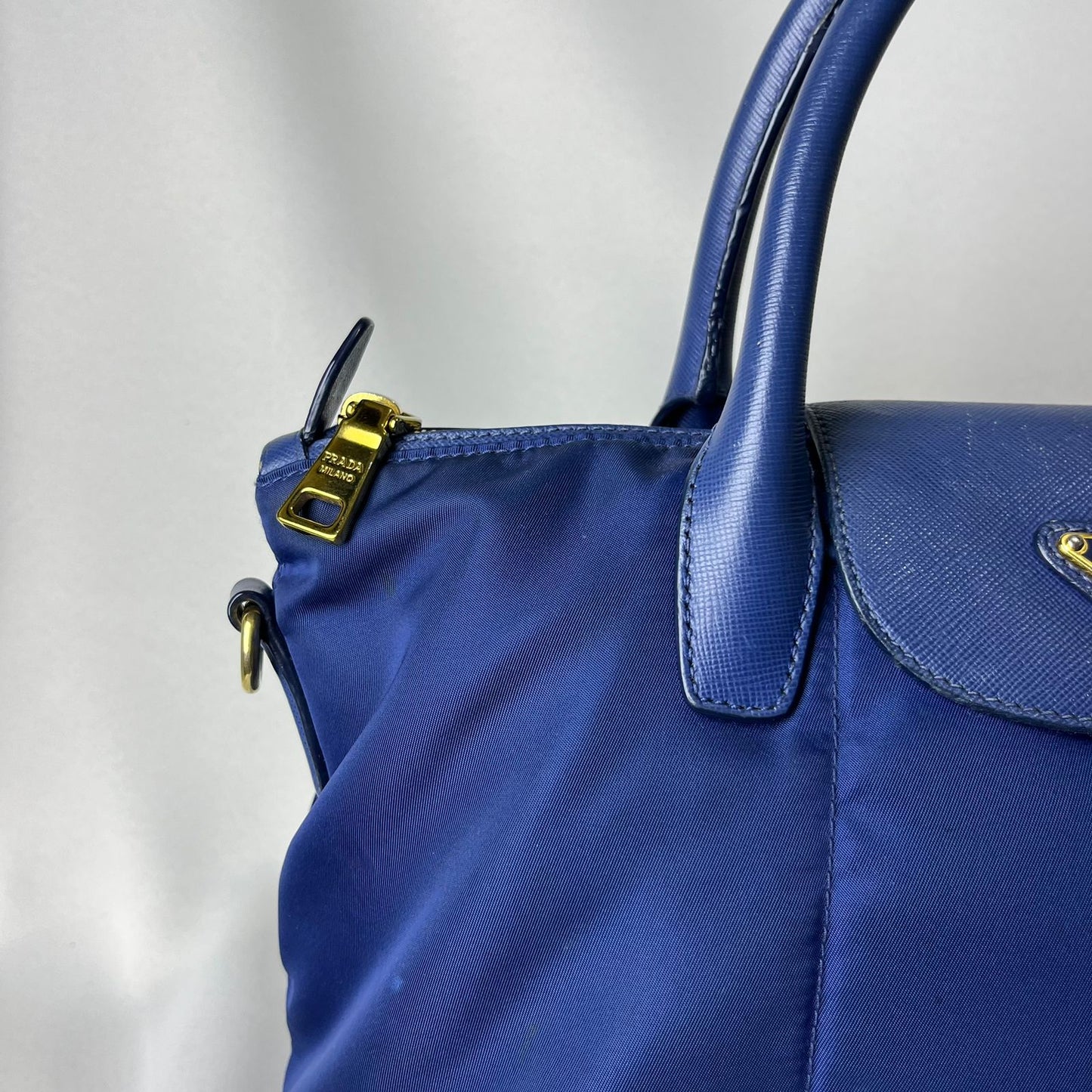 Prada 2-way Tote Blue