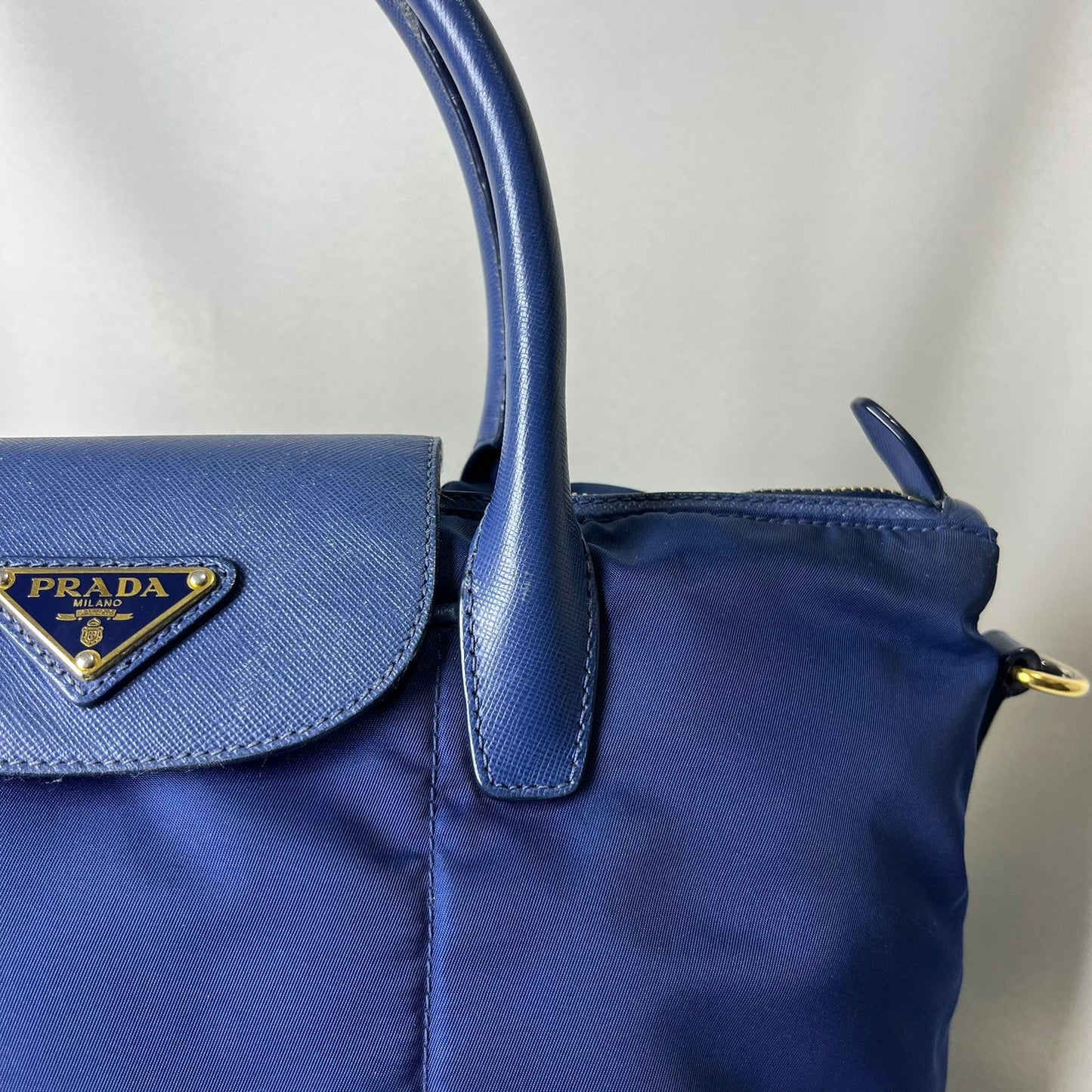 Prada 2-way Tote Blue