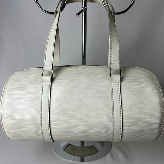 Louis Vuitton	Papillon Epi White