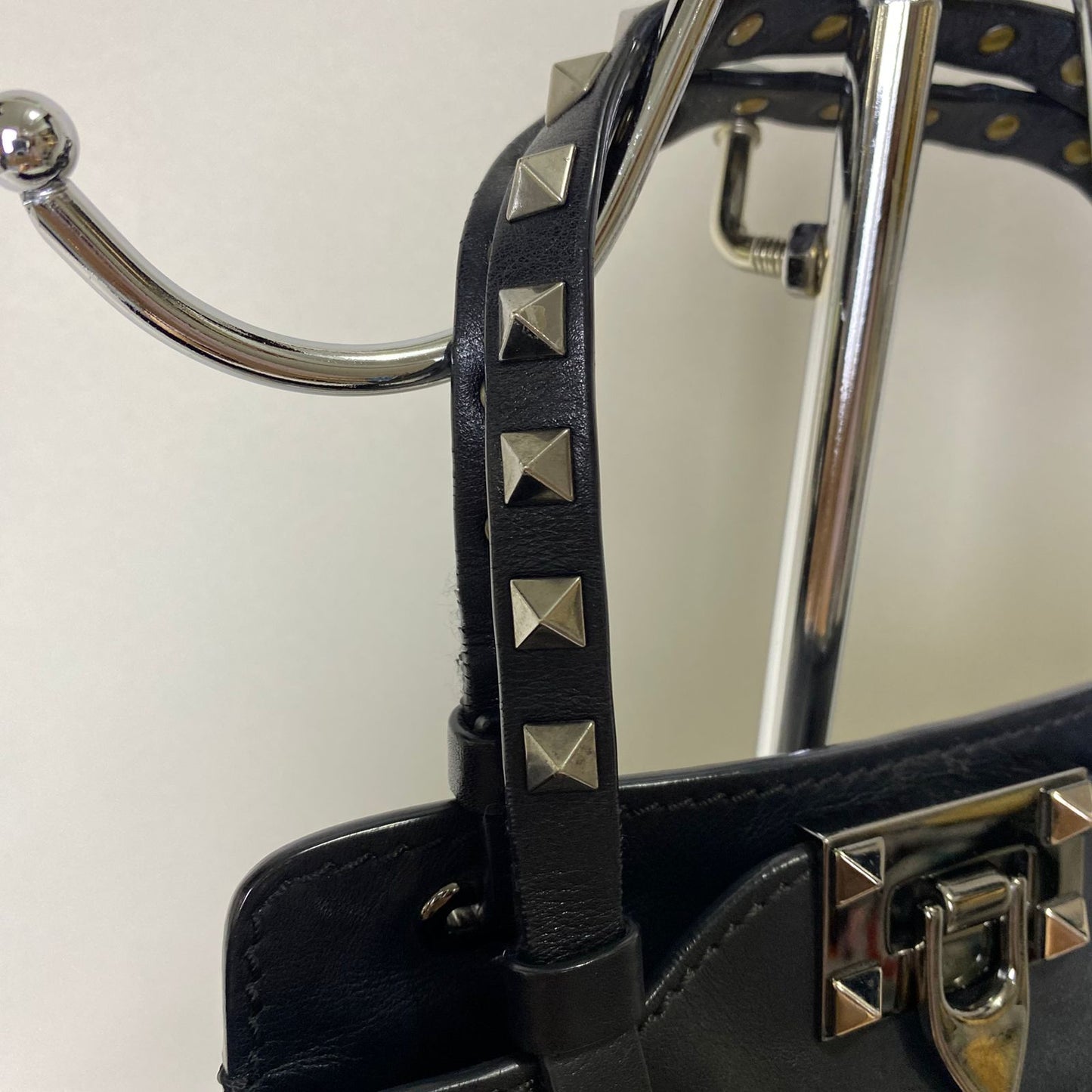 Valentino  Rockstud Mini Tote Black