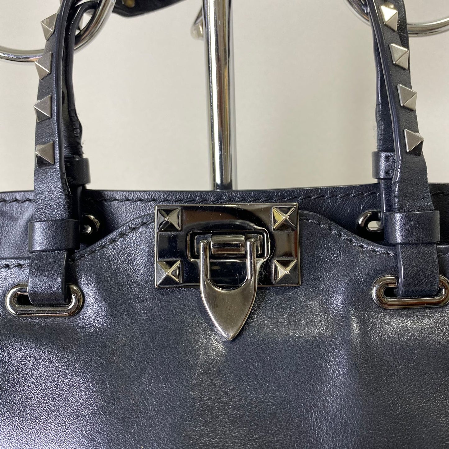 Valentino  Rockstud Mini Tote Black