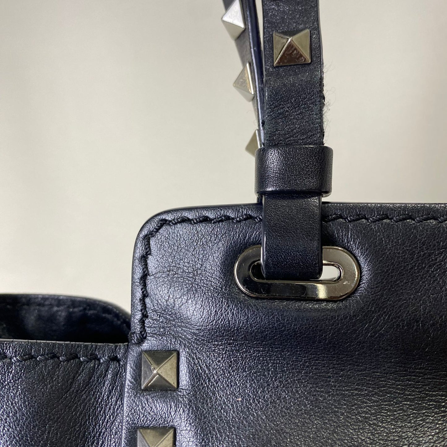 Valentino  Rockstud Mini Tote Black