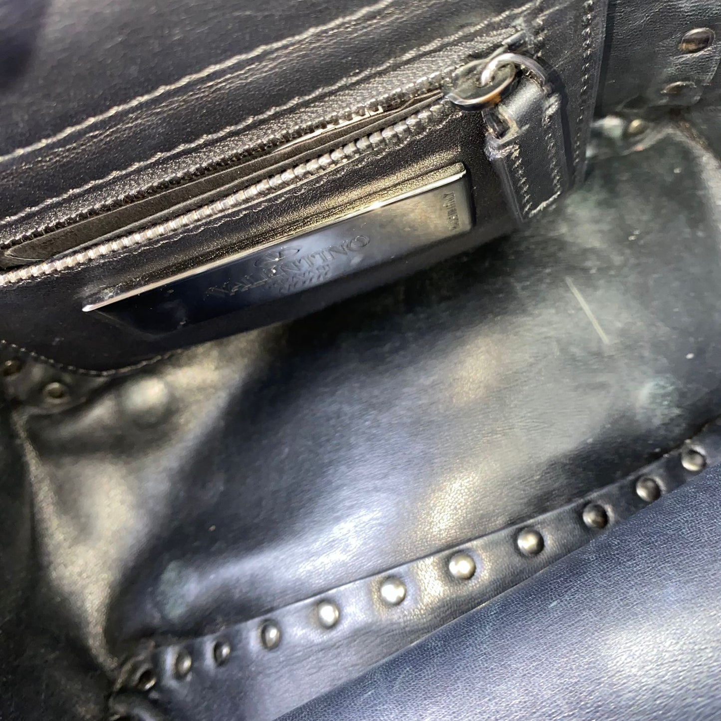 Valentino  Rockstud Mini Tote Black