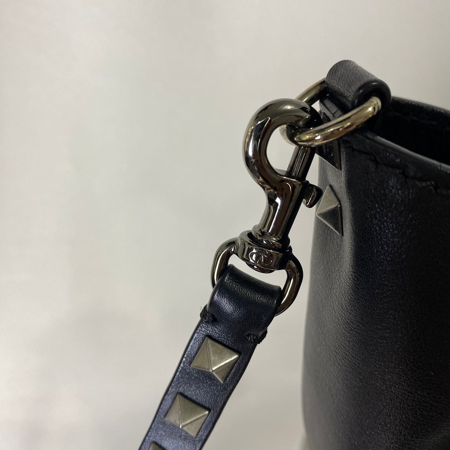 Valentino  Rockstud Mini Tote Black