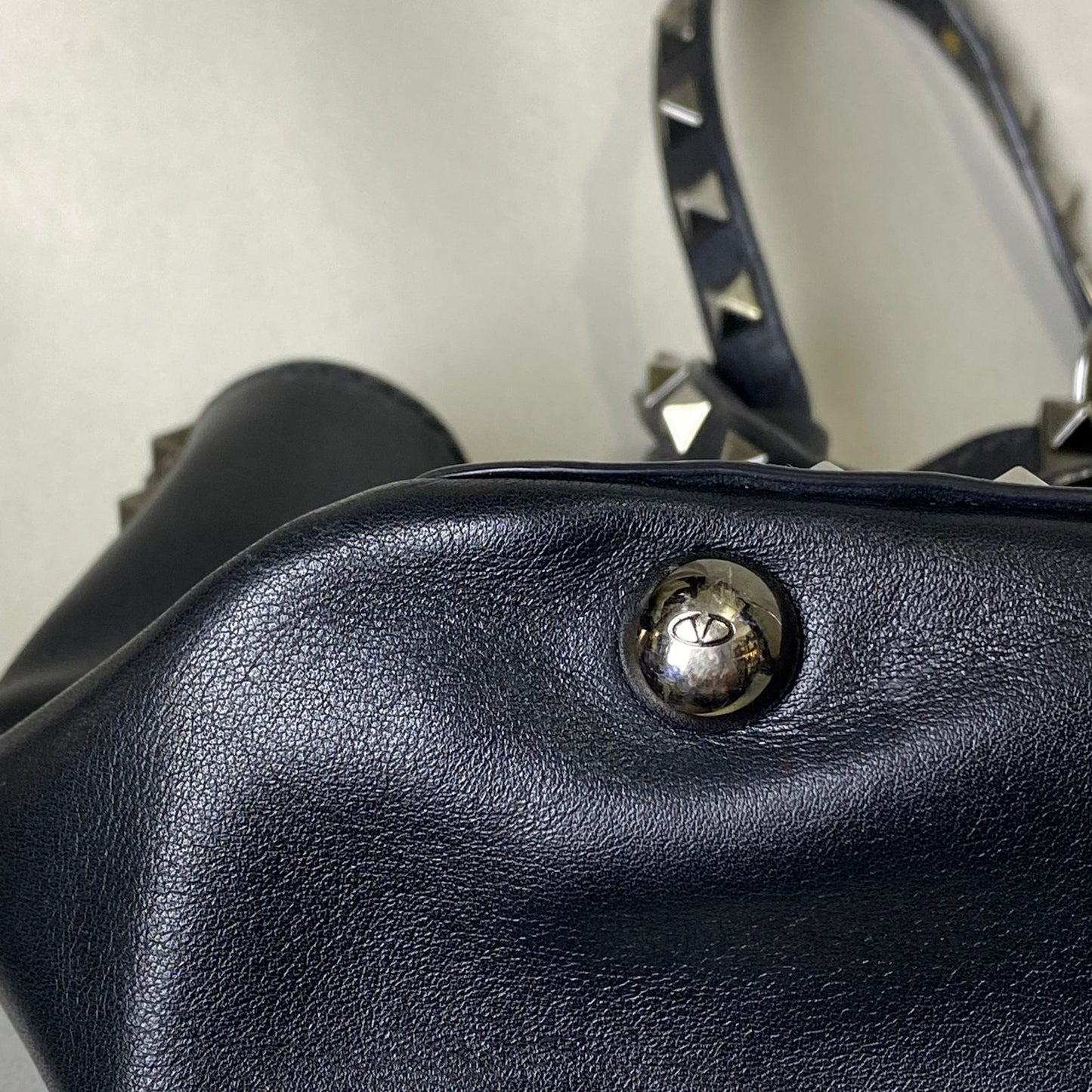 Valentino  Rockstud Mini Tote Black