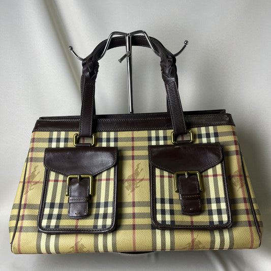 Burberry	Haymarket Check Satchel