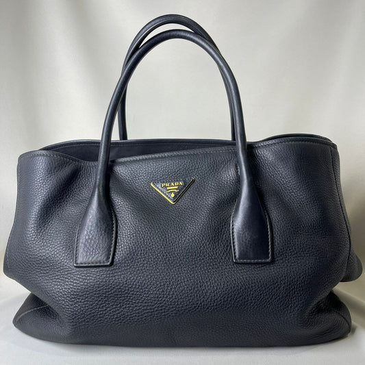 Prada  Vitello Daino Handbag XL Black